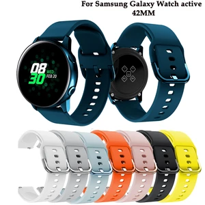 Ремешок для часов Samsung Galaxy Watch Active 2, силиконовый ремешок для часов, спортивный ремешок для Amazfit bip, сменный ремешок