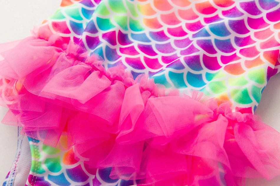 Цельнокроеный Купальник для девочек с весом русалки на возраст 2-8 лет Детские