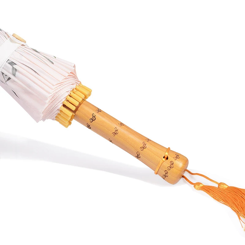 Зонт китайский Солнцезащитный с длинной ручкой Модный водонепроницаемый в стиле