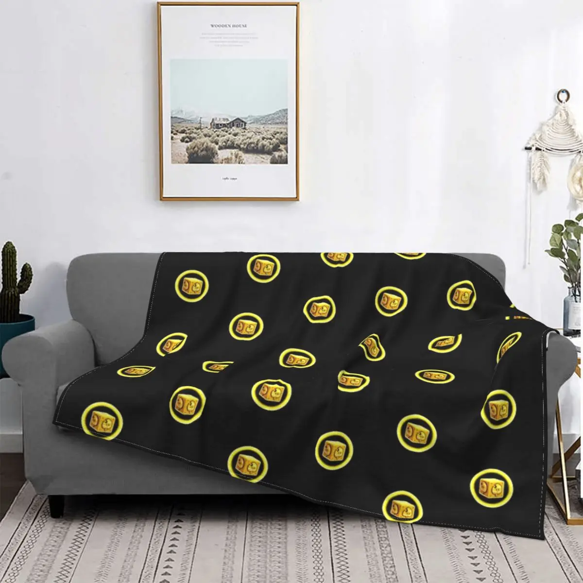 

Invincibility Leaf On Black Blanket Bedspread Bed Plaid Sofa Bed Baby Blanket Plaid Blankets Beach Towel Luxury
