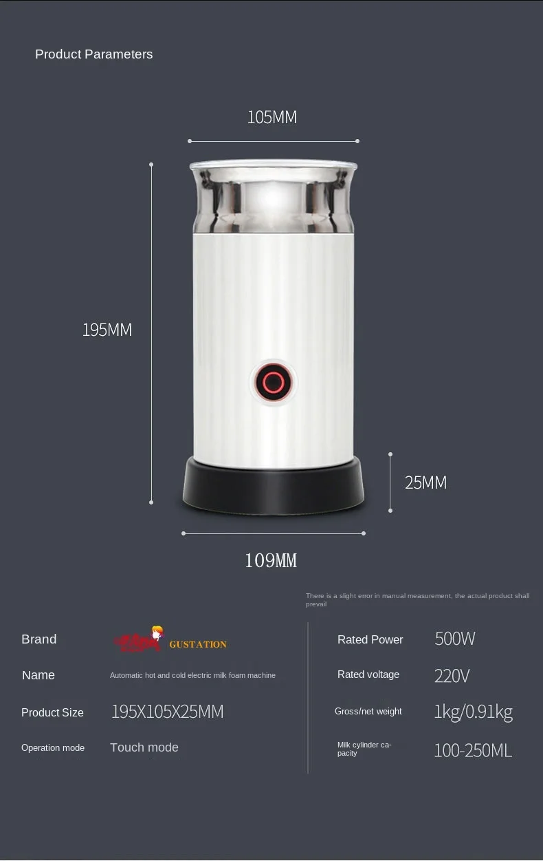 

Automatic Milk Foam Machine Milk Heater Hot and Cold Milk Foam Machine Coffee Milk Frother Electric Coffee Machine