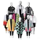 Дети Аниме демон Slayer Tanjirou Kamado Nezuko Zenitsu Shinobu Косплей мальчиков девочек кимоно униформа косплей костюм парик