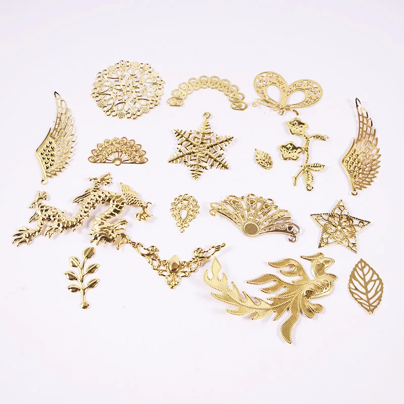 

Copper Stickers Art Resin Filler Supplies butterfly wings dragon leaves snowflakes stars Epoxy Resin Material Jewelry Making