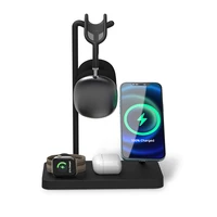 multi purpose magnetic qi wireless charger fast charging holder for iphone 12 apple watch airpods headphone holder charging dock
