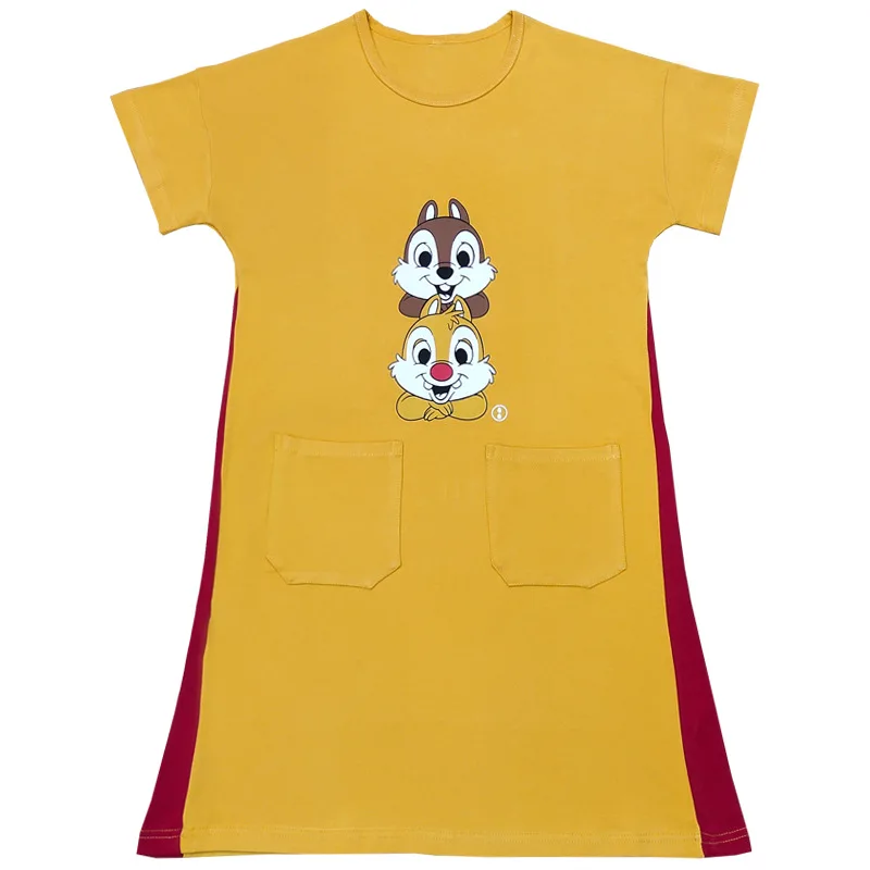 

Disney Chip 'n' Dale summer pure cotton thin girl nightdress children short-sleeved parent-child baby mother daughter pajamas