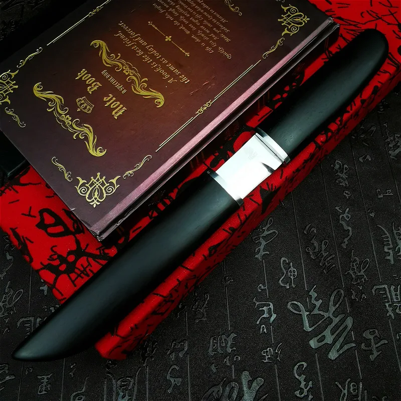 Японский самурайский утолщенный дамасский тактический прямой нож