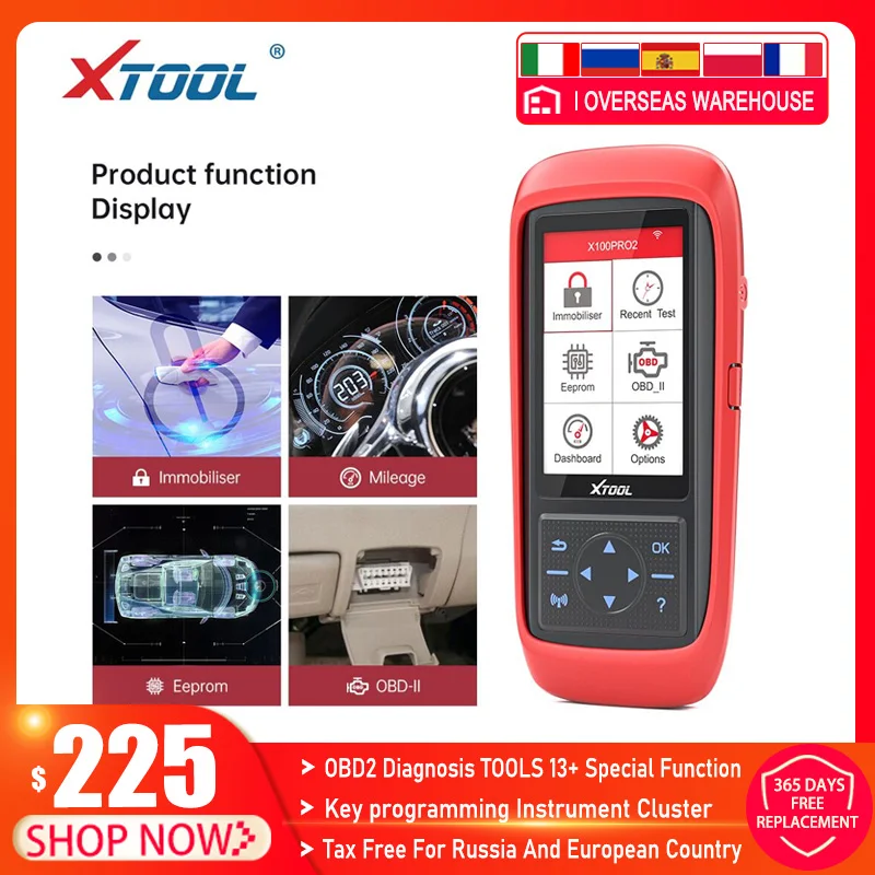 XTOOL X100 Pro2 OBD2 Auto Key Programmer OBD2 Automotive Scanner X100PRO Car Code Reader Scanner Car Diagnostic Tools ECU reset