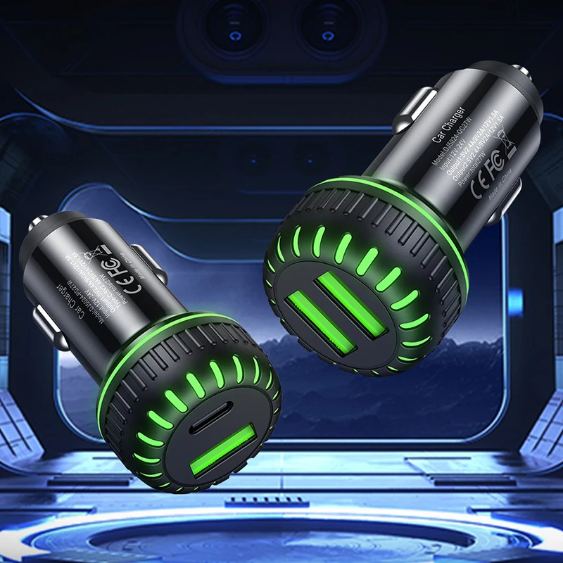 QC 3 0 быстрое зарядное устройство для автомобиля 1 USB выход Тип C вход телефона huawei