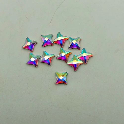 10 шт./лот, Кристальные блестящие 3D Стразы для дизайна ногтей AB, цветные конские глазки/капли дождя/треугольные/Алмазные DIY декоративные подвески - Цвет: 5mm Dart AB
