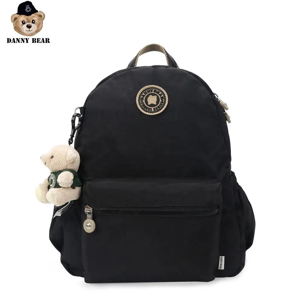 Повседневный Рюкзак Danny Bear модный однотонный рюкзак на молнии для студентов DMB598122