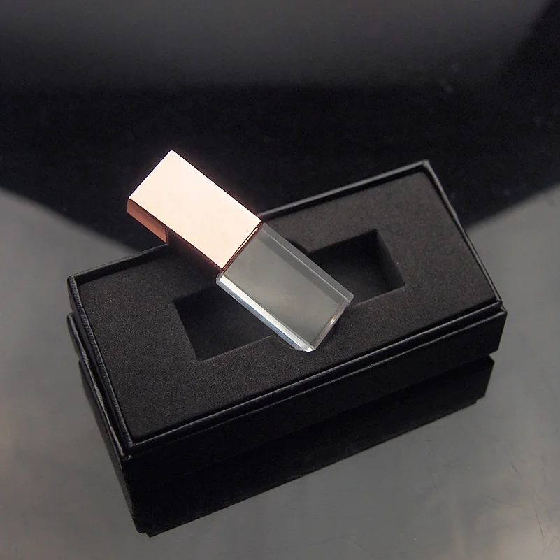 (10 бесплатных логотипов) изысканный кристалл + коробка USB флэш-накопитель 4 ГБ 8 16 32