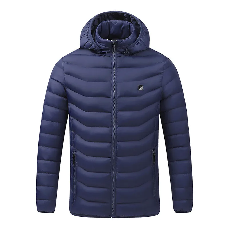 Men Intellige Heated Jacket USB Winter Outdoor Electric Heating Jackets Warm Sprots Thermal Coat Clothing Heatable Cotton Jacket
