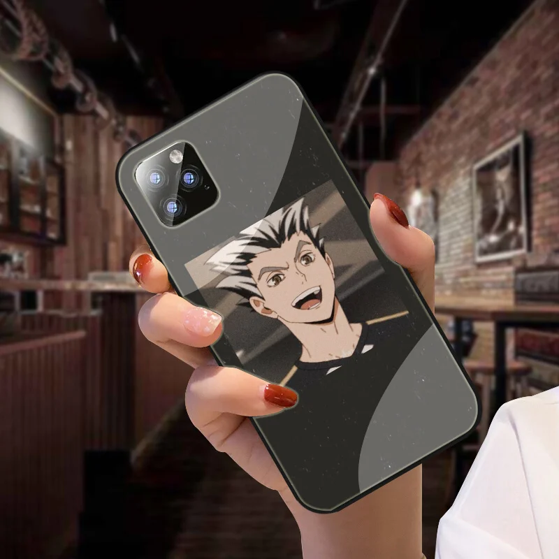 

Haikyuu bokuto koutarou Fashion Phone Glass Case iPhone 5s 6s 7 8 Plus XR XS Max 11 12 Mini Pro Max SE 2020 Cover