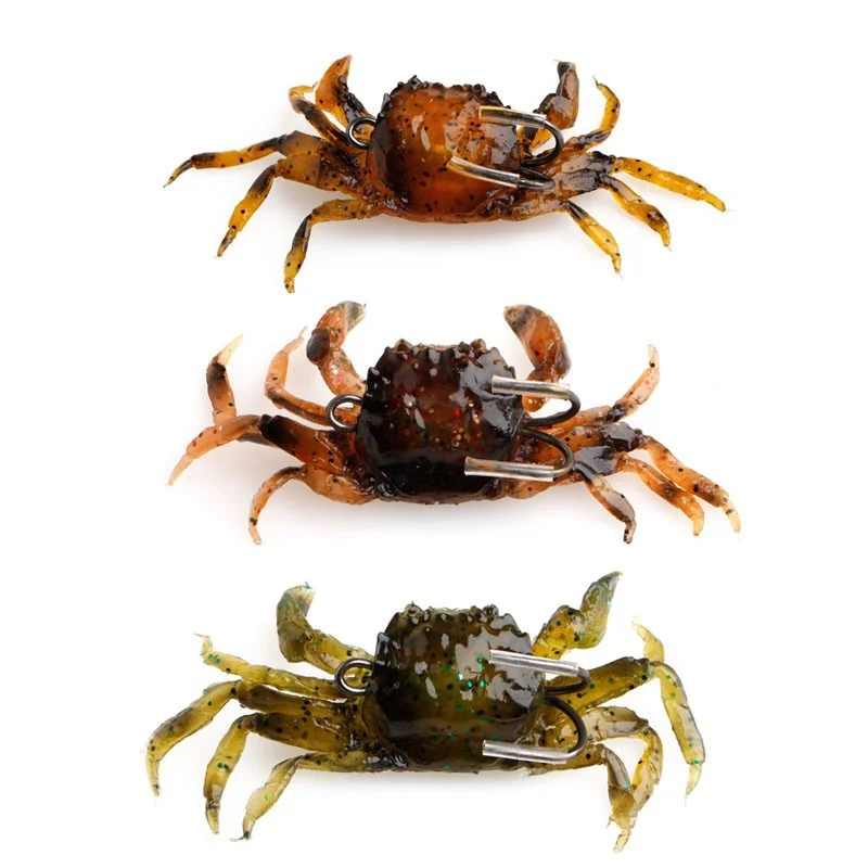

3D Simulation Crab Soft Bait Bionic Fake Bait Rubber Lure Sea Fishing Luya Bait