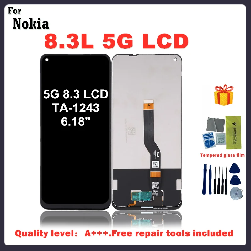 

6.18" New Original For Nokia 8.3 5G TA-1243 LCD Display Touch Screen Digitizer Panel Assembly Repair Screen For NOKIA 8.3 LCD