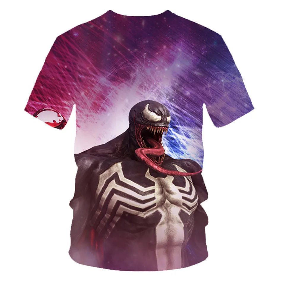 Летняя детская одежда новые Venom Marvel пленка футболка аниме детские 3D принтом Футболки для мальчиков и девочек, Повседневная рубашка футболки От 4 до 20 лет