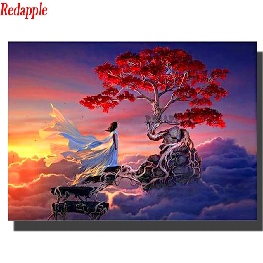 Алмазная вышивка &quotСакура&quot &quotкрасное дерево жизни с красотой&quot 5d мозаика