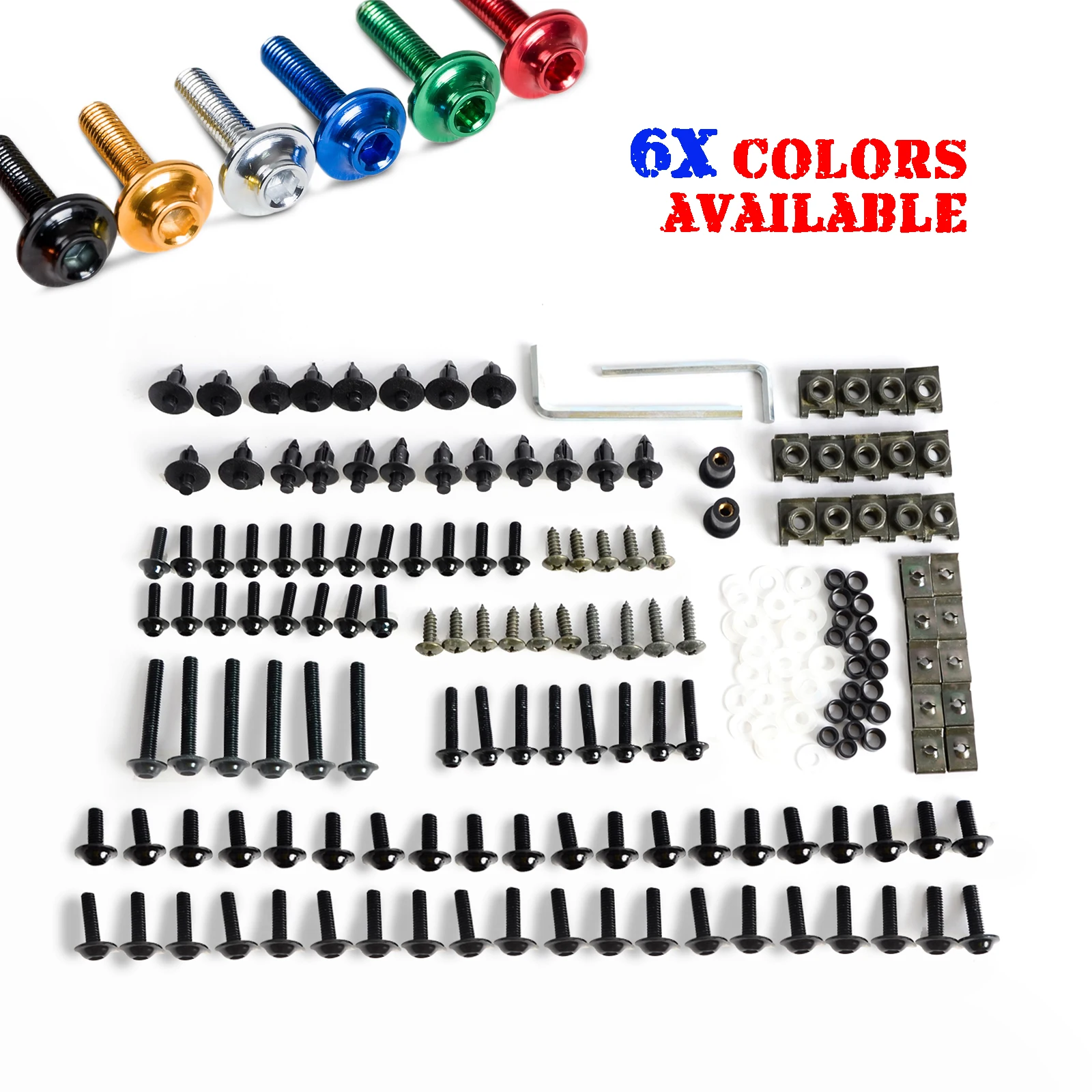 

Motorcycle Fairing Bolts Kit Fastener Clips Screws Stainless Steel M4 M5 M6 For Honda Yamaha Kawasaki Suzuki Aprilia Triumph