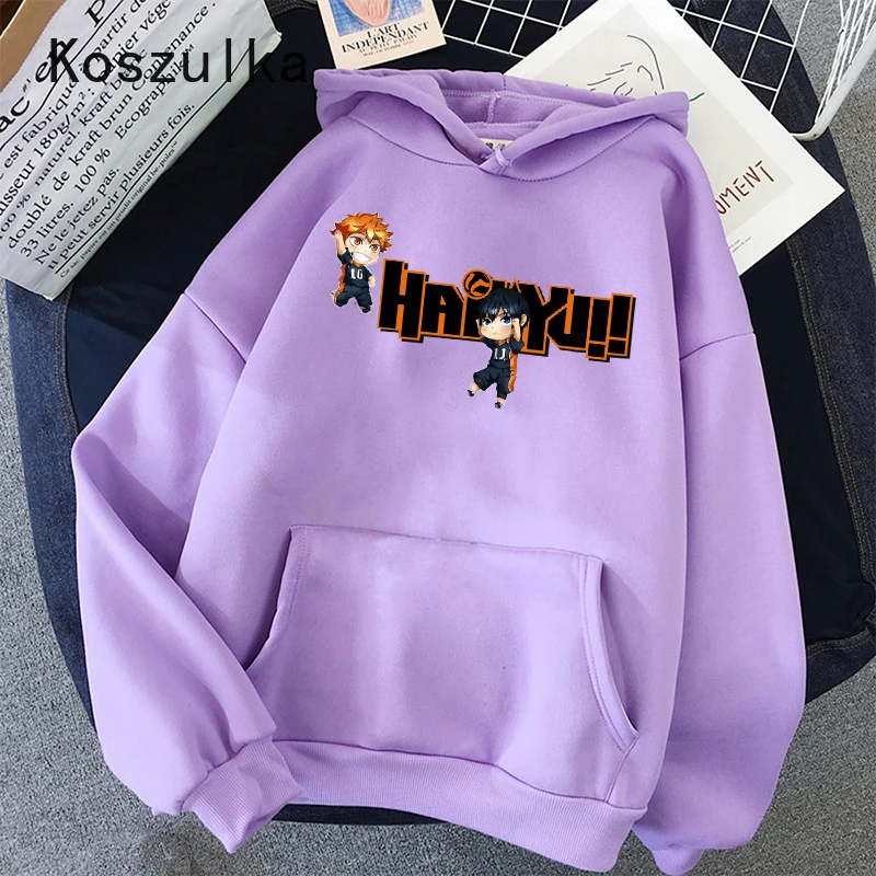

Volleyball Haikyuu Hoodies Women Winter Letter Hoodie Unisex Fashion Top Kawaii Harajuku Clothes Sweatshirts Graphic Streetwear