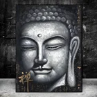 Винтажные Масляные картины Будды с принтом на холсте, настенные художественные плакаты и принты, Китайский буддизм, художественные настенные картины, Декор для дома