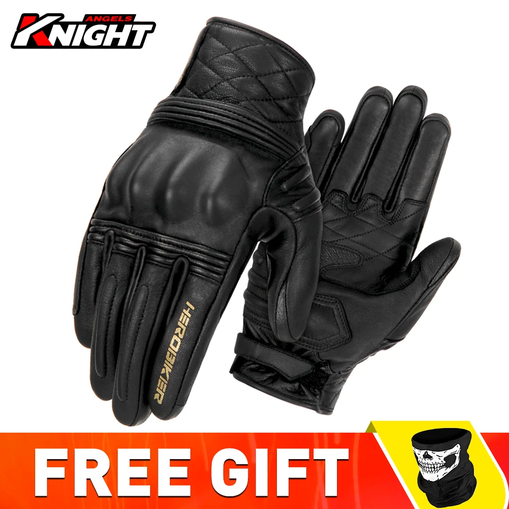 

Motorcycle Gloves Goat Skin Protective Full Finger Gloves Guantes Moto Touch Screen Waterproof Gloves Motorcycle Accessories