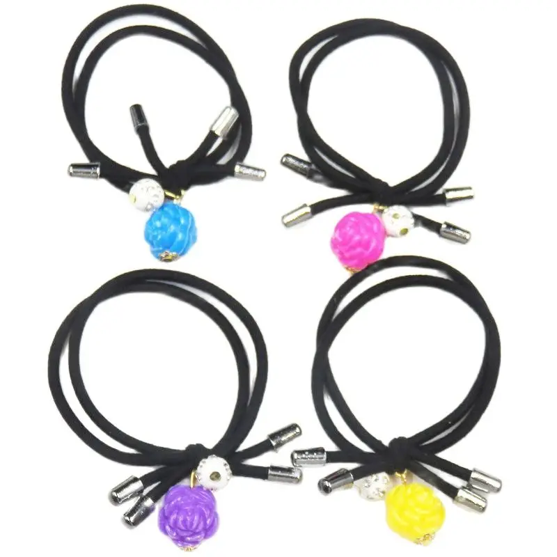 

10 шт./лот креативные эластичные повязки для волос в виде роз для девочек богемная повязка на голову резинка корейские модные детские аксесс...