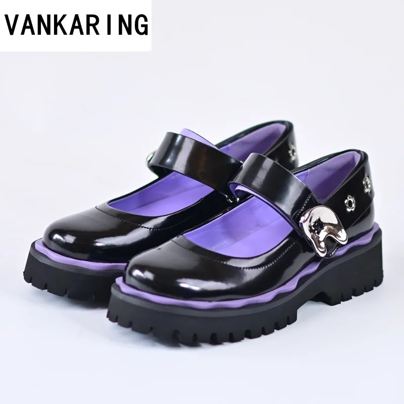 

fashion summer autumn shoes women pumps vintage genuine leather wedges platform shoes ladies thick bottom casual dress new shoes