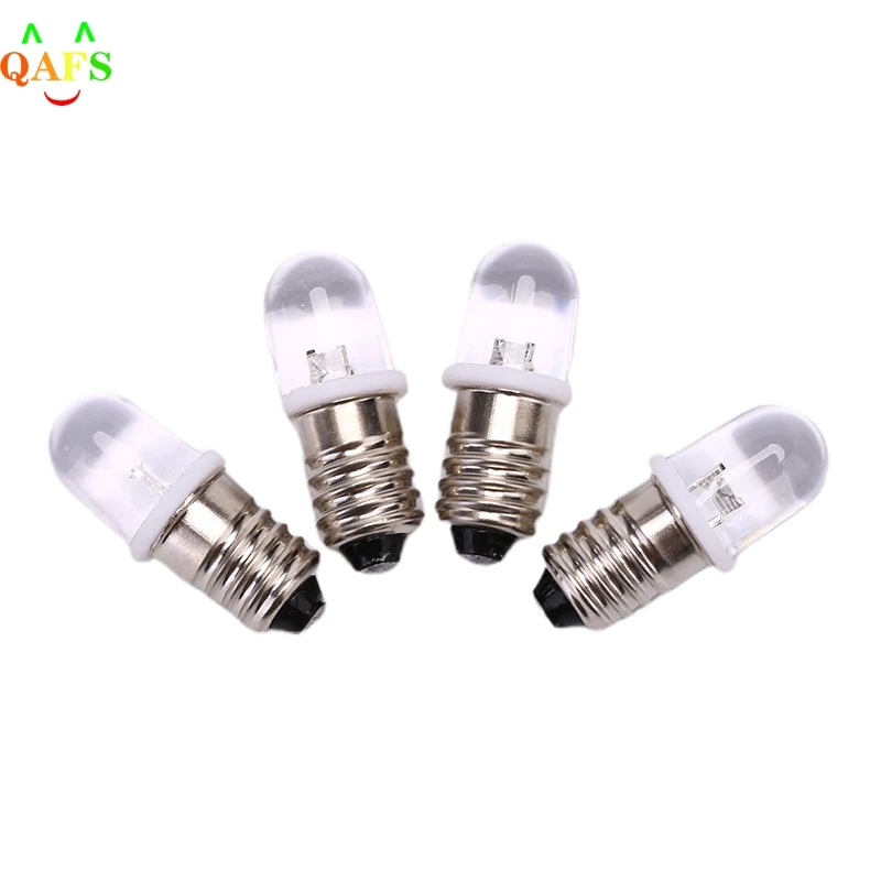 

5 Pcs/lot E10 Led Bulb E10 DC 3V 4.5V Instrument Bulb E10 Indicator Bulb Old Fashioned Flashlight Bulb 2.8cm x 1cm