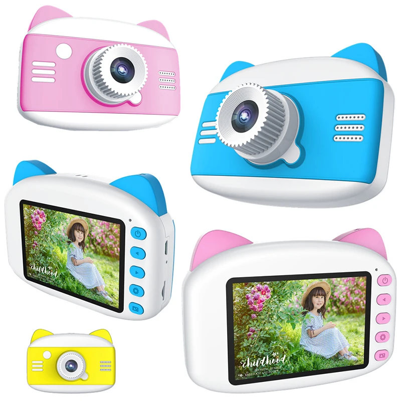 

3.5 inch Kids Camera HD 1080P Cartoon Children Digital Photo Camera Toy With MP3 Puzzle Game Toy Camera Birthday Gift for Kids