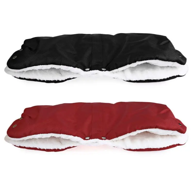 Зимняя теплая прогулочная коляска перчатки водонепроницаемая ручная муфта