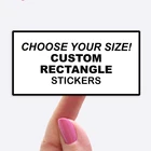 Пользовательские прямоугольные наклейки-любые Ярлыки-прямоугольные Ярлыки-заказанный прозрачные наклейки-пользовательские наклейки-наклейки с логотипом