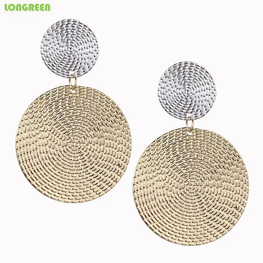 Metal Simple Stylish Geometric Round Unique Earrings For Women Girl Gifts Stainless Steel Earrings Set De Aretes Orecchini Donna