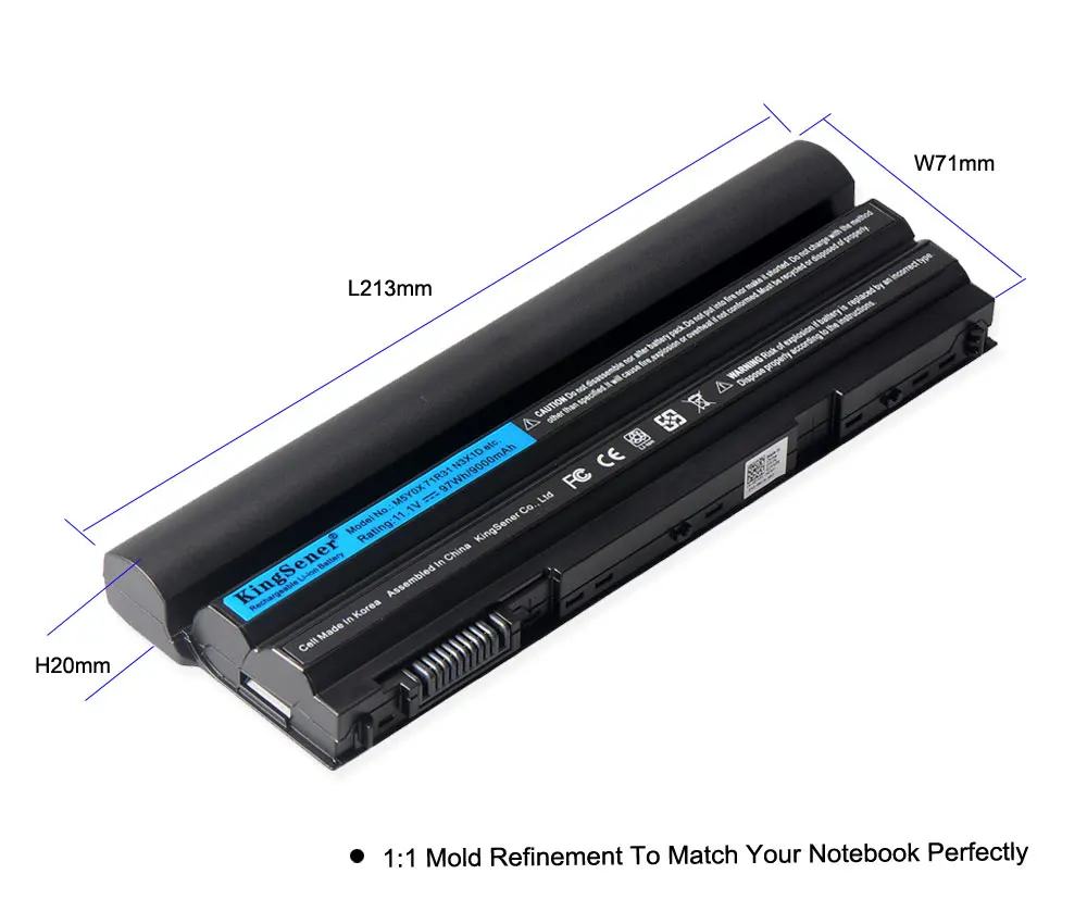 Аккумулятор KingSener M5Y0X для ноутбука DELL Latitude E6420 E6520 E5420 E5520 E6430 E5530 E5430 71R31 NHXVW T54FJ 11 1 V 97WH
