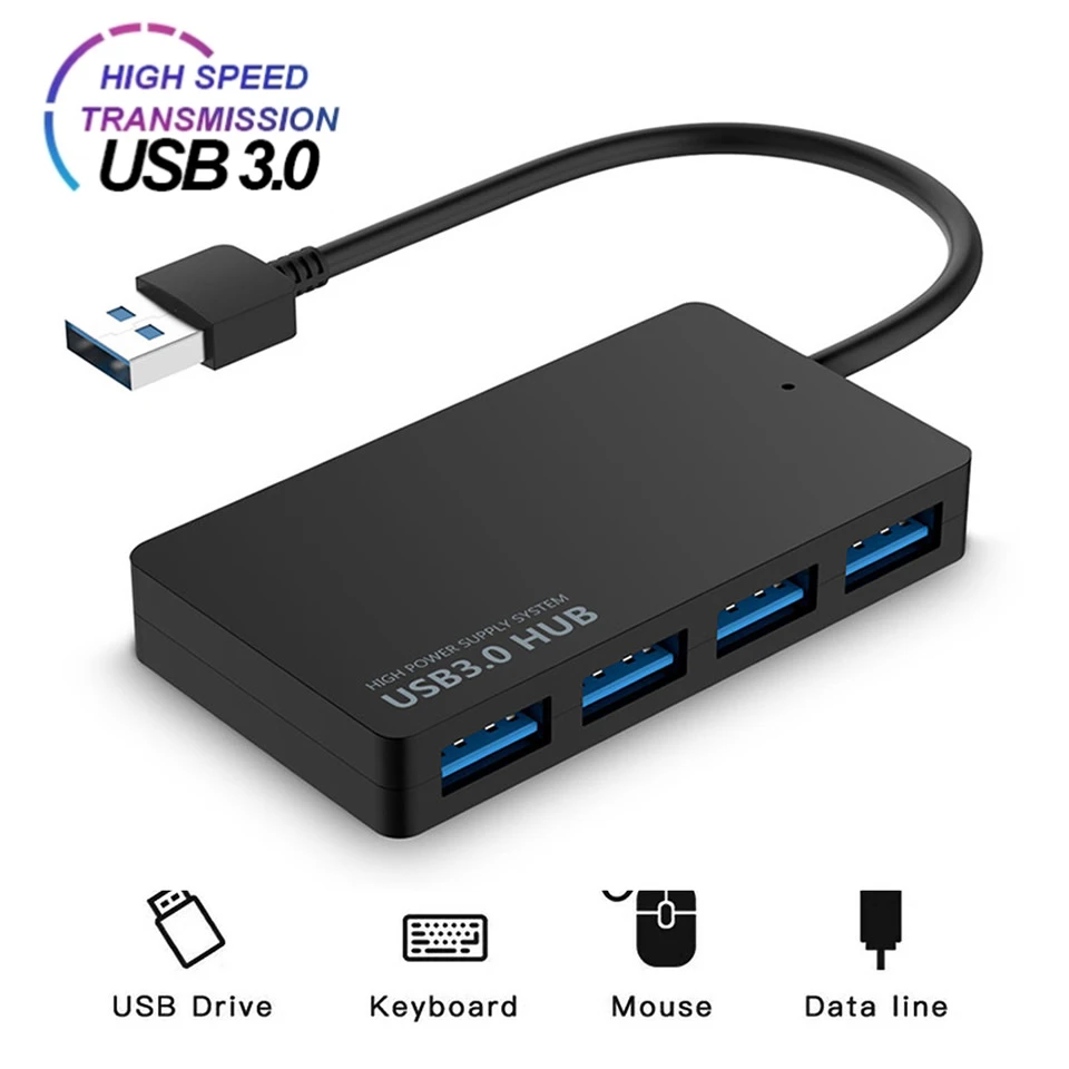 

High Speed USB 3.0 HUB Multi USB Splitter Adapter 4 Ports Expander HUB Keyboard Mouse Accessories For Computer Laptop PC