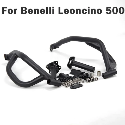 Leoncino 500 Защита бампера двигателя мотоцикла полосы защиты рамы ползунок защитный комплект подходит черного цвета для Benelli Leoncino 500