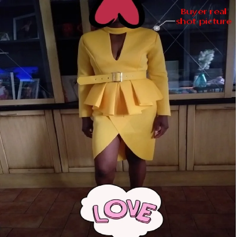 Женское платье Осеннее сексуальное v образный вырез длинный рукав до середины