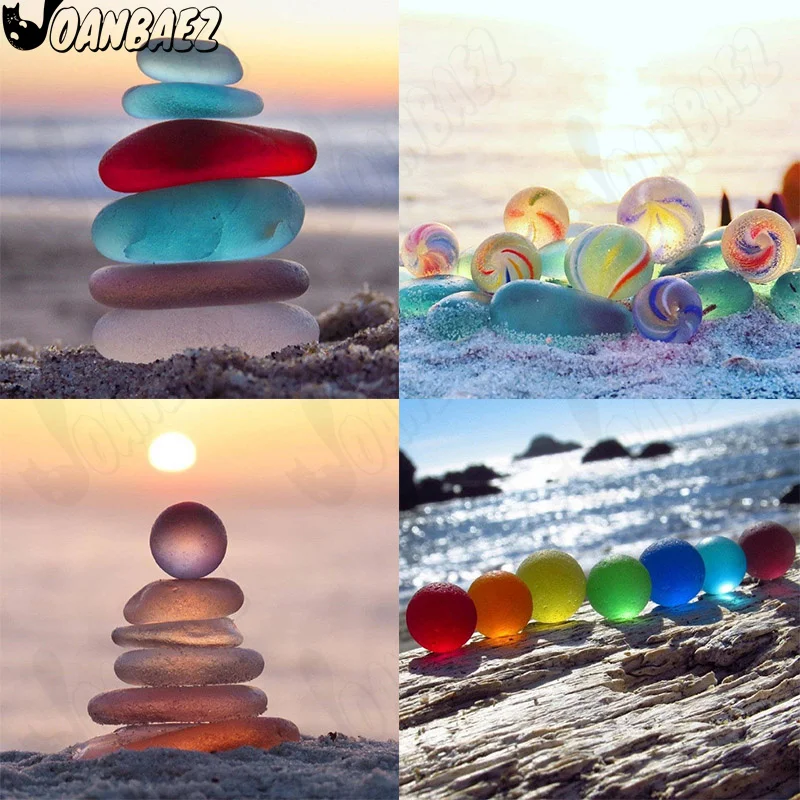 

Алмазная живопись с видом на море, кристально чистые цветные камни 5D, сделай сам, искусство, вышивка крестиком, инкрустированная алмазами, к...