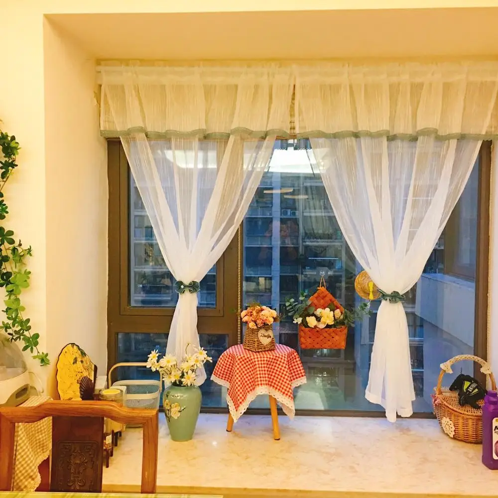 Короткие Шторы s для Кухня стержень карман двери Parrtion панелей в римском стиле