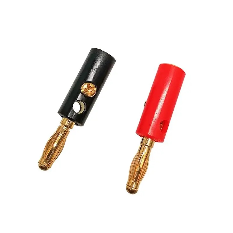 4 мм пластиковый позолоченный Банановый штекер фонарик усилитель мощности аудио