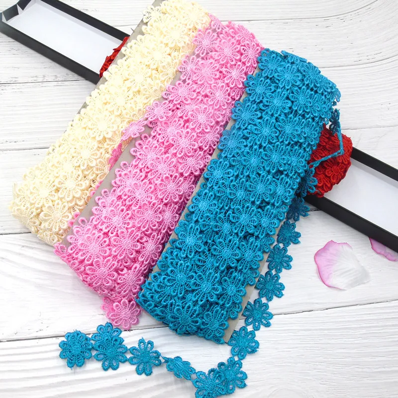 Кружевная Цветочная Водорастворимая Ткань 30Ys кружевная ткань для домашнего