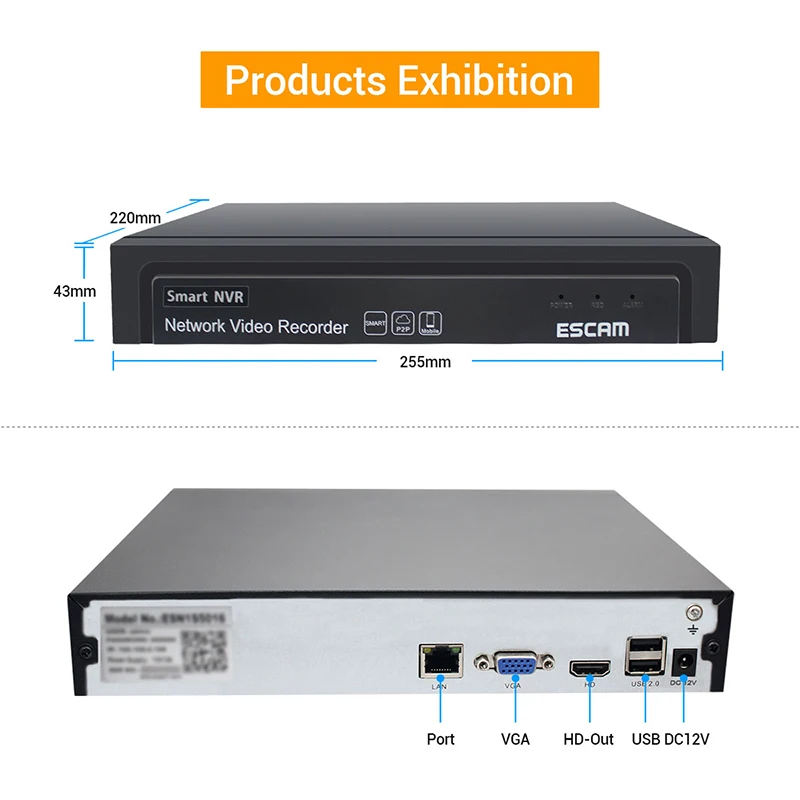 

H.265 HD 5MP 16CH CCTV NVR For IP Camera Network Video Recorder ONVIF CCTV NVR HD IP Camera Security Surveillance System Alarm
