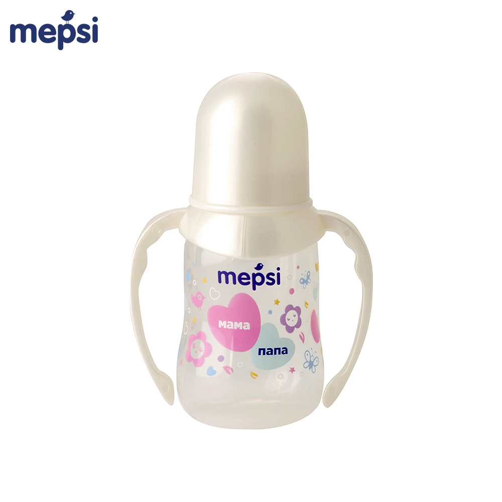 Бутылочка для кормления MEPSI с ручками 125 мл 4m+|Бутылки| |