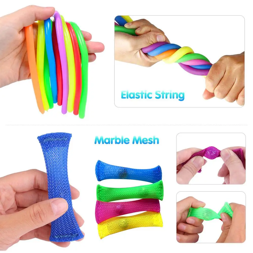 

23PCS Sensory Toy Set Durable Decompression Sress Reliver Toy Antistress Relief Autism Anxiety Stress Bubble For Kids Adults