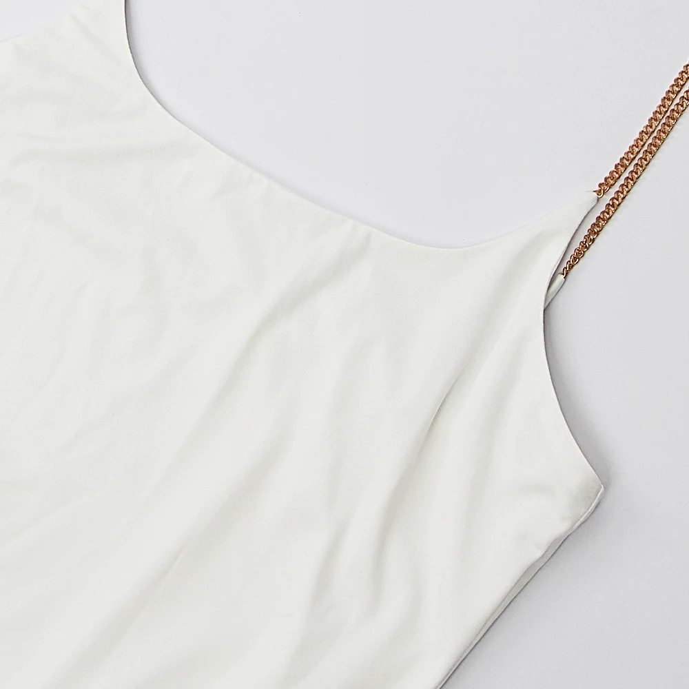 

Fyrneh Long Dresses for Women 2021 Elegant Evening Spaghetti Strap Sexy Bodycon Club Party Satin Dress