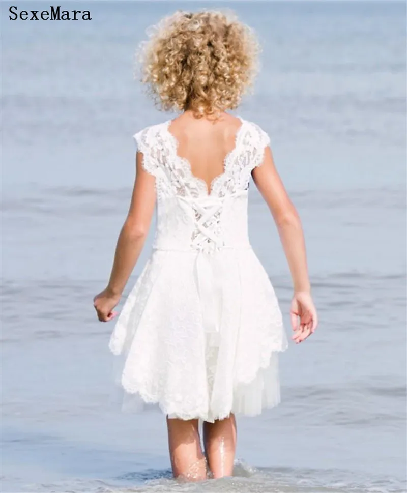 Богемные платья с цветочным узором для девочек кружевное многослойное платье из