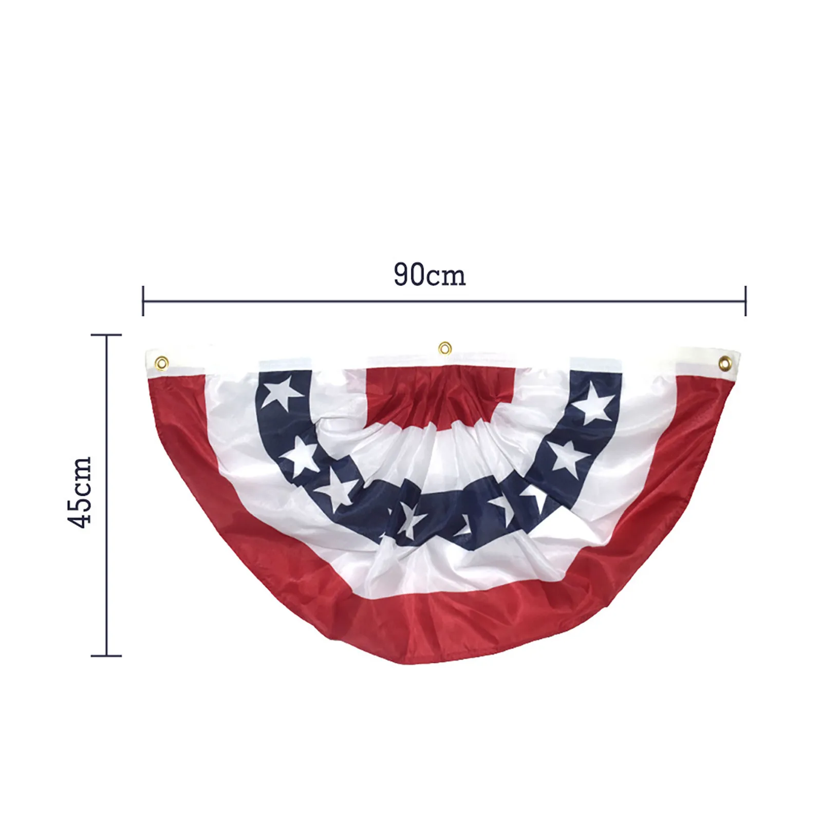 

Pleated Flags Printed Stripes Stars Usa Pleated Fan Bunting Half Banner Flag For July 4th Independence Day Decoration 2021