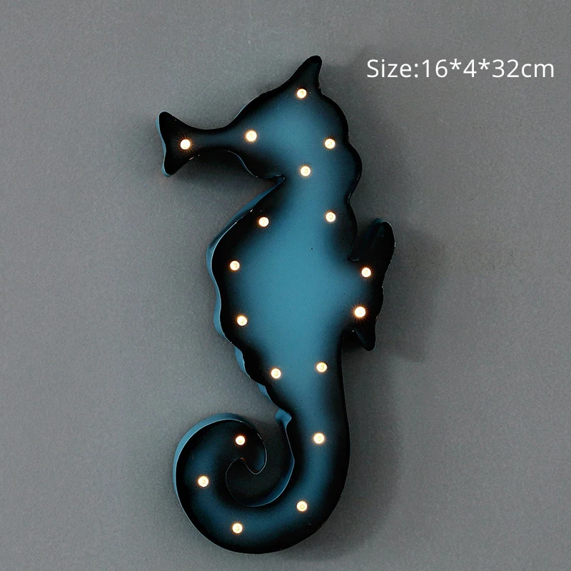 Seahorse Hinnixy, мультяшный ночной Светильник для детей, детская спальня, настенная декоративная настольная лампа, скандинавский светильник, детский деревянный светодиодный светильник - Испускаемый цвет: Seahorse