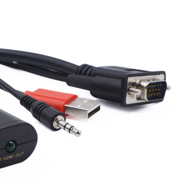 VGA в HDMI конвертер 1080P HD аудио VGA2HDMI адаптер HDTV преобразователь аудиовизуальных
