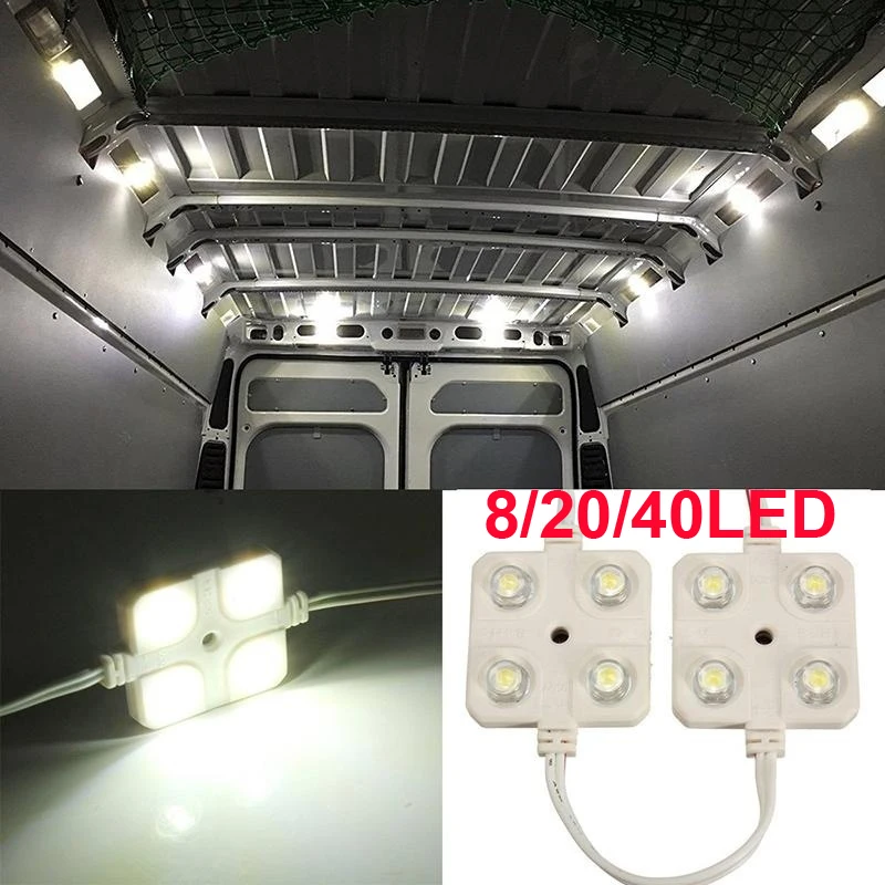 

8/20/40 LED Car Roof Light Kit Van Interior Ceiling Lighting Cargo for Camper Inside Lamp For RV Boat Trailer Lorries Van