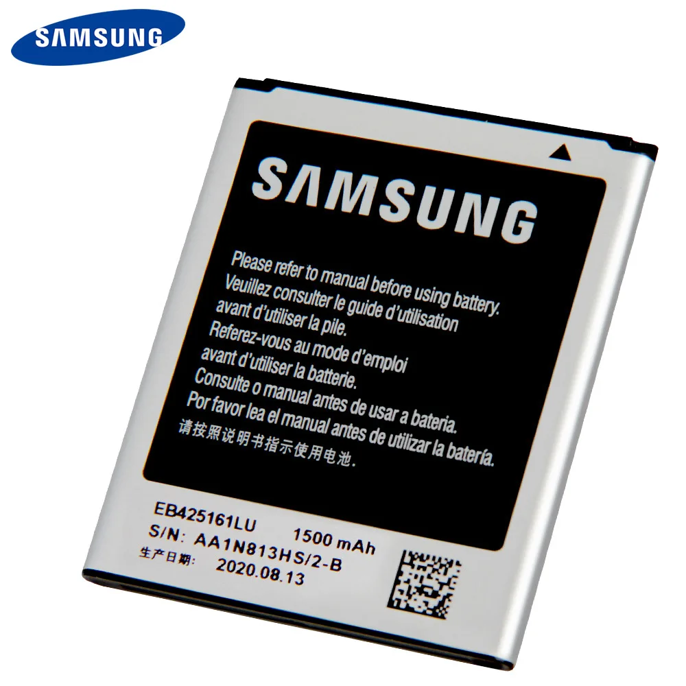 Оригинальный аккумулятор Samsung EB425161LU для GT S7562L S7560 S7566 S7568 S7572 S7580 i8190 I739 i759 I669 I8160 S7582